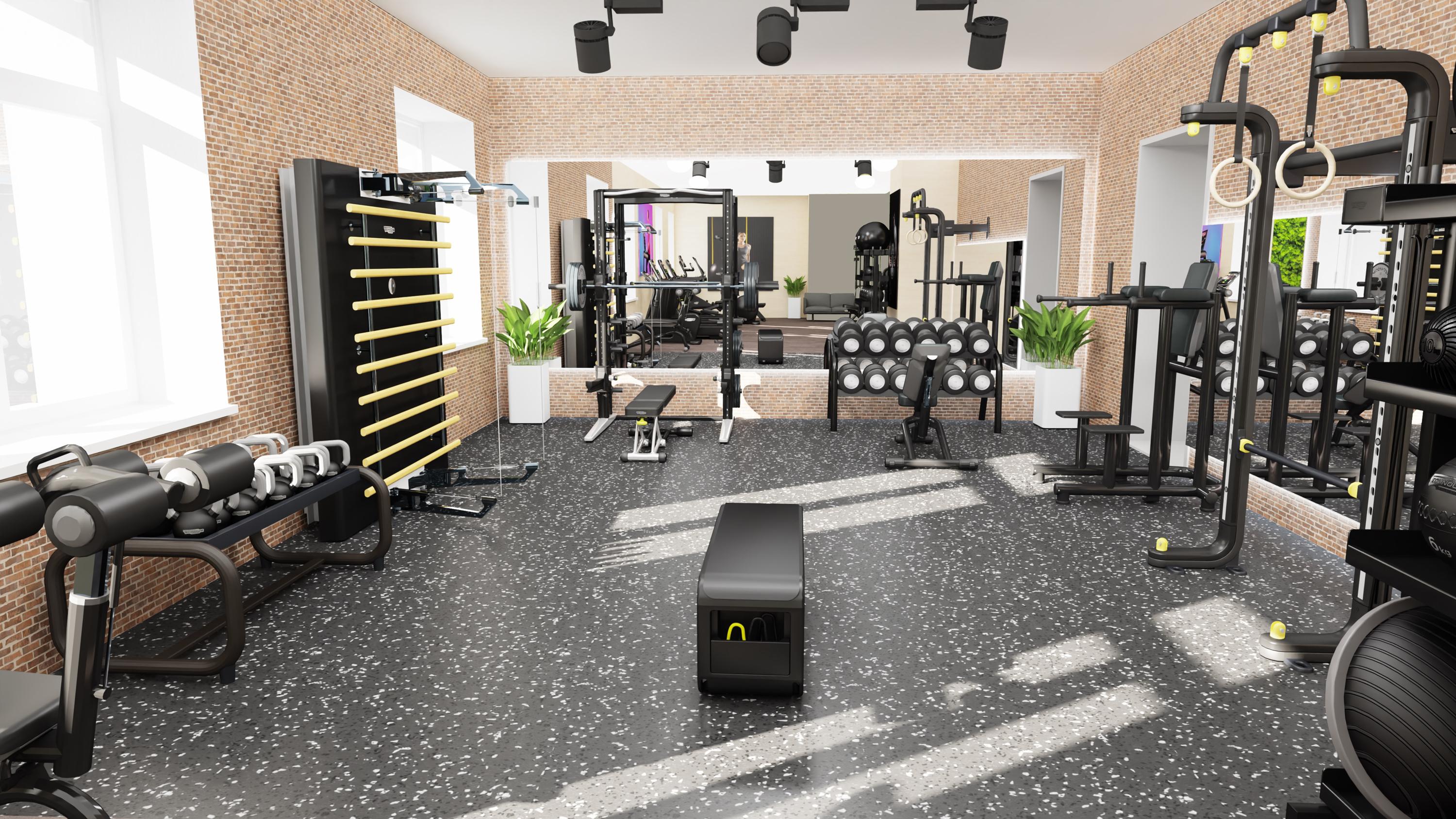 The Julius Prague Hotel Luaran gambar 3D rendering of a gym